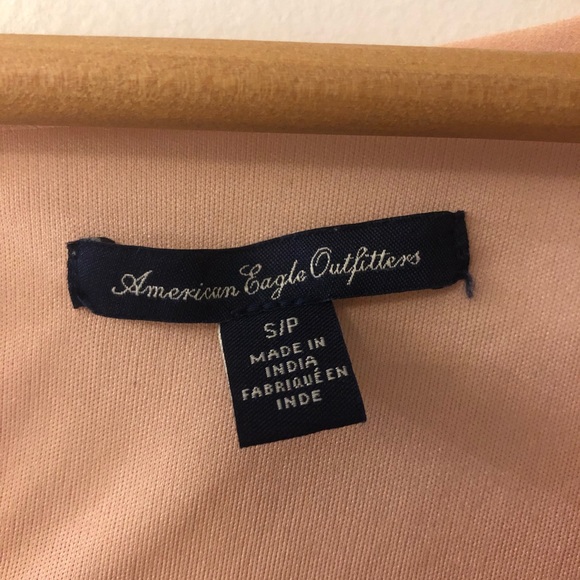 Blush chiffon beaded sleeve dress American Eagle - Picture 3 of 5